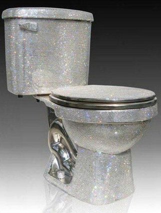 Les toilettes incrustées de diamants