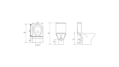 Pack wc au sol COL PRO Chasse Vortex pour abattant WC japonais 