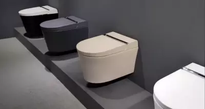toilettes suspendues en couleur