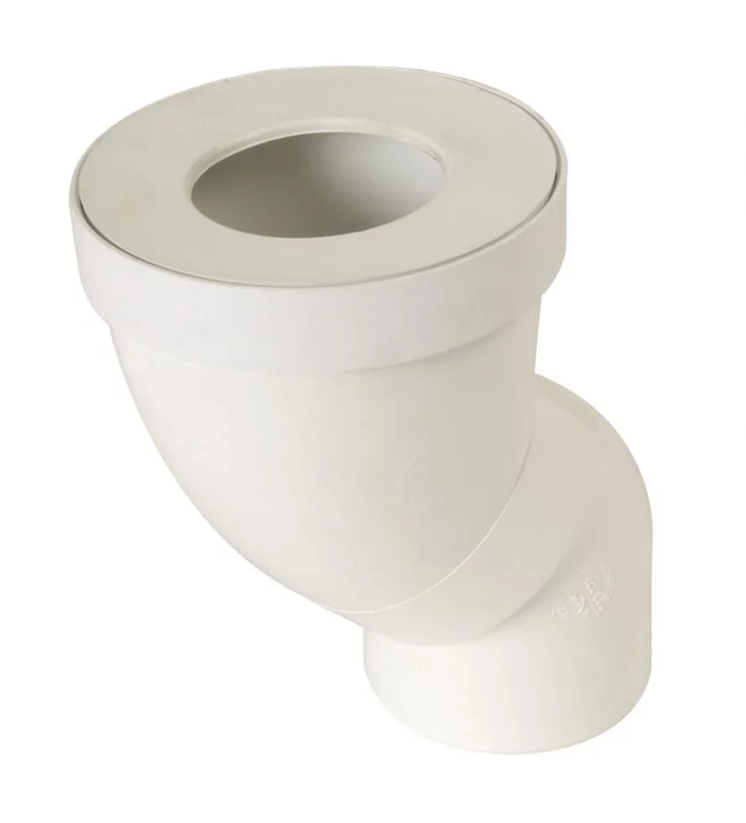 Pipe coudée orientable pour pack WC japonais au sol